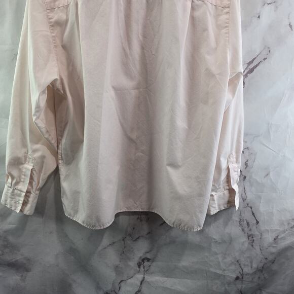 Foxcroft Shirt Womens 12 Large Pink Button Up Wrinkle Free Shaped Non Iron - Picture 7 of 13